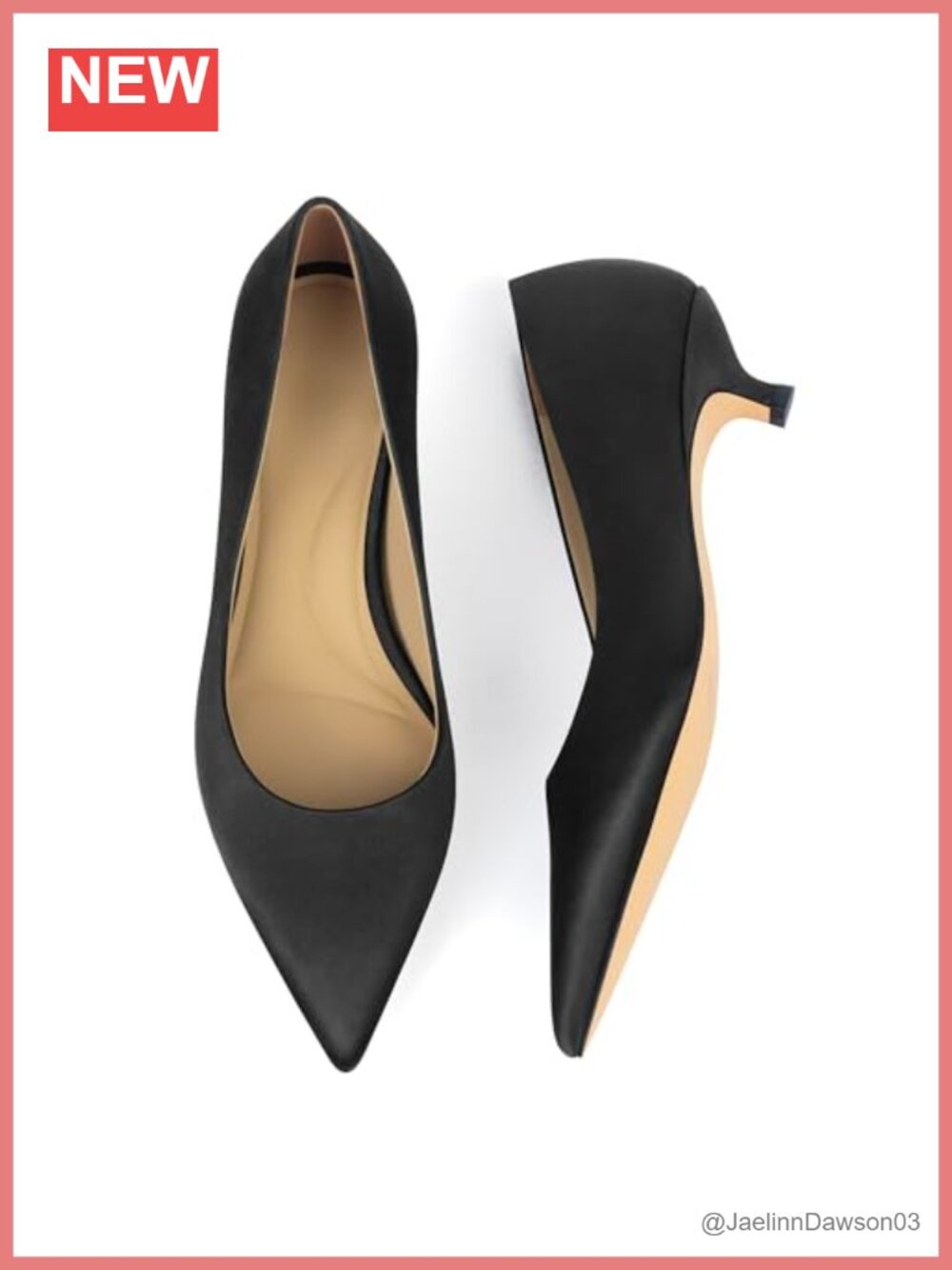 Kitten Heels for Women Low Heeled Pointed Toe Satin Dress Wedding Pumps